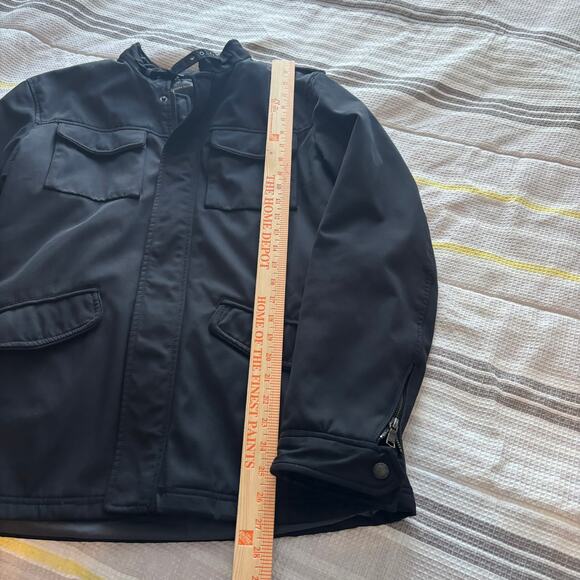 Banana Republic Black 4 Pocket Field Jacket Men's Sz Medium Water Resistant - Picture 3 of 9